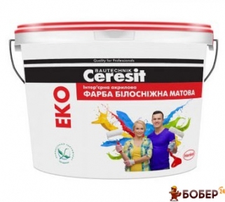 Ceresit Eko Фарба акрилова Білосніжна, 4,2 кг  {3209}