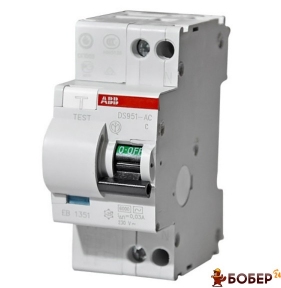 Диференційний автомат DS 951 AC-C40/0.03A ABB УКТ ЗЕД 8536 20 10 00