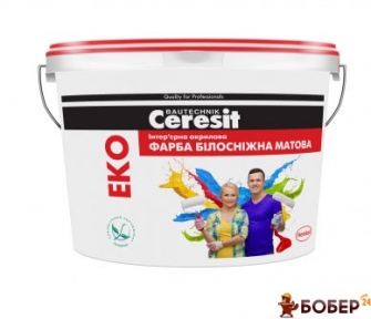 Ceresit Eko Фарба акрилова Білосніжна, 14 кг  {3209}