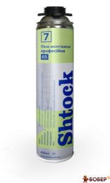 Піна монтажна Shtock PRO 65L, 870 мл (12шт)(пал.672шт) №7 УКТ ЗЕД: 3214101090
