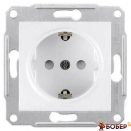 Розетка з з/к з захисними шторками 16А,250В Schneider Sedna (білий) УКТ ЗЕД 8536 69 90 90
