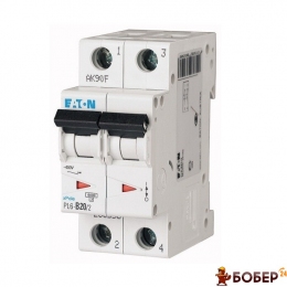 АВТ. вимикач PL6-C20/2. 2P 20A 6.0кА х-ка С, Eaton (Moeller) (шт)УКТ ЗЕД 8536 30 30 90