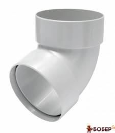 Відвод двохмуфтовий 67* d-100 мм білий RainWay 130 {3917}