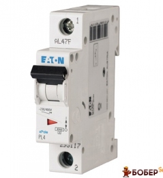 АВТ. вимикач PL4-C20/1. 1P 20A 4,5кА х-ка С, Eaton (Moeller) (шт)УКТ ЗЕД 8536 50 80 00
