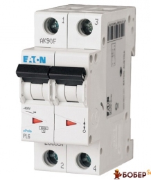 АВТ. вимикач PL6-C25/2. 2P 25A 6.0кА х-ка С, Eaton (Moeller) (шт)УКТ ЗЕД 8536 30 30 90