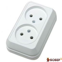 Розетка Makel В/М двійна б/з біла УКТ ЗЕД 8536 69 90 90
