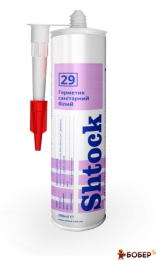 Герметик Shtock Силікон саніт.(білий), 280мл (12шт) №29 УКТ ЗЕД: 3214101090