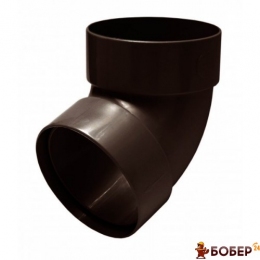 Відвод двохмуфтовий 67* d-75 мм коричневий RainWay 90 {3917}